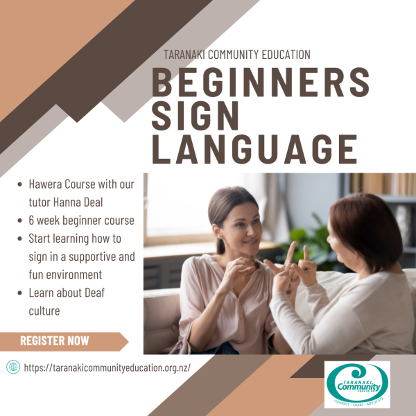 Beginners New Zealand Sign Language Course - Hawera