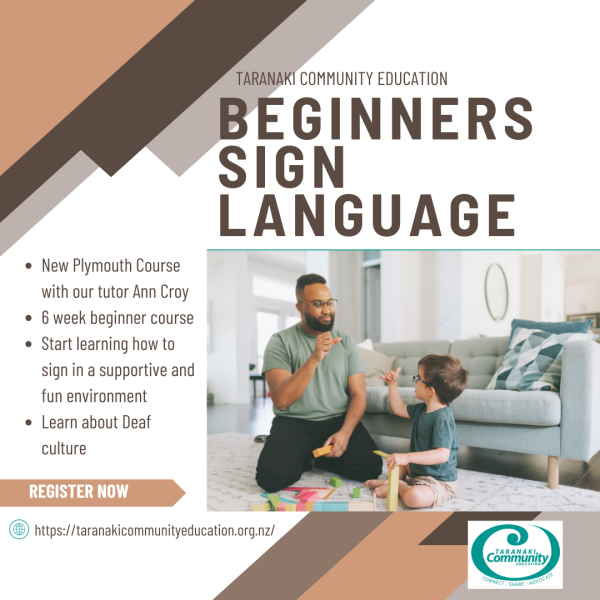 Beginners New Zealand Sign Language Course - New Plymouth
